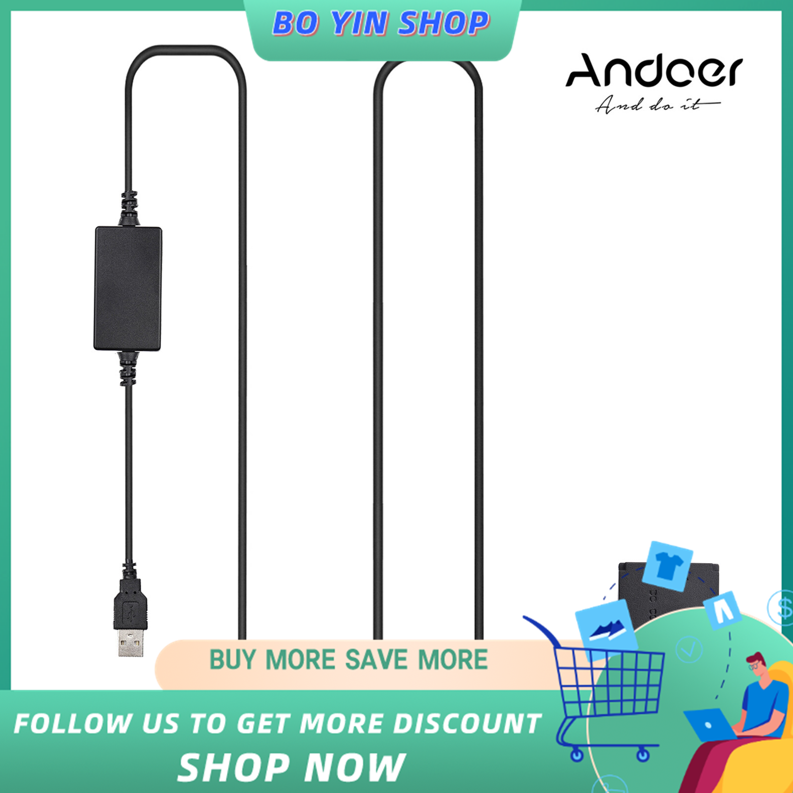 Andoer dr-e12 usb power kit dc coupler dummy battery replace of lp-e12 battery with usb dc converter power cable single usb input compatible with canon eos m m2 m10 m50 m100 m200 cameras