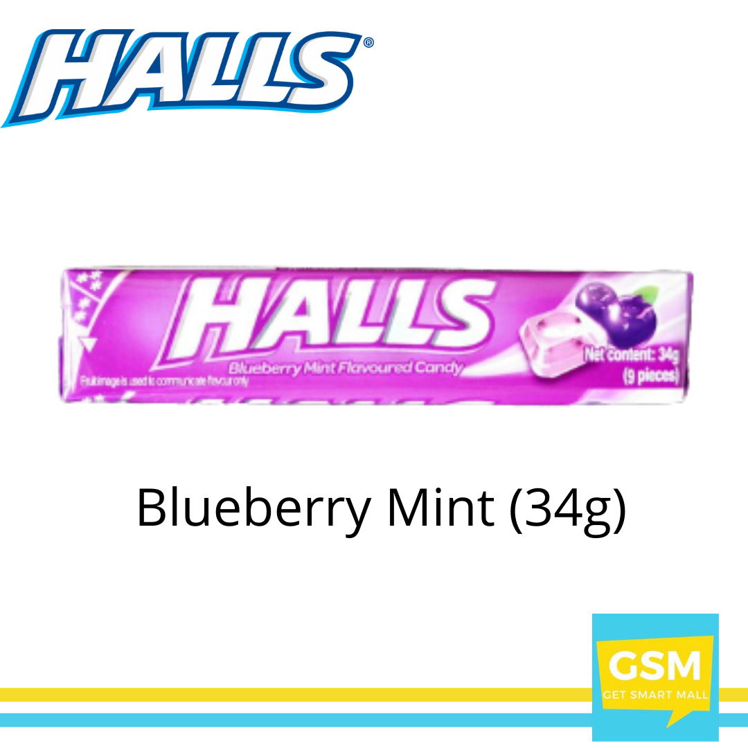 Halls Stick Candy Blueberry Mint 34g Lazada