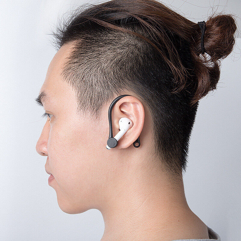 [SmartHere] Móc Tai Nghe Bluetooth Không Dây Chống Rơi Móc Tai Nghe Móc Giữ Tai Cho AirPods 1 2 Móc Silicon Để Chạy Bộ Đạp Xe