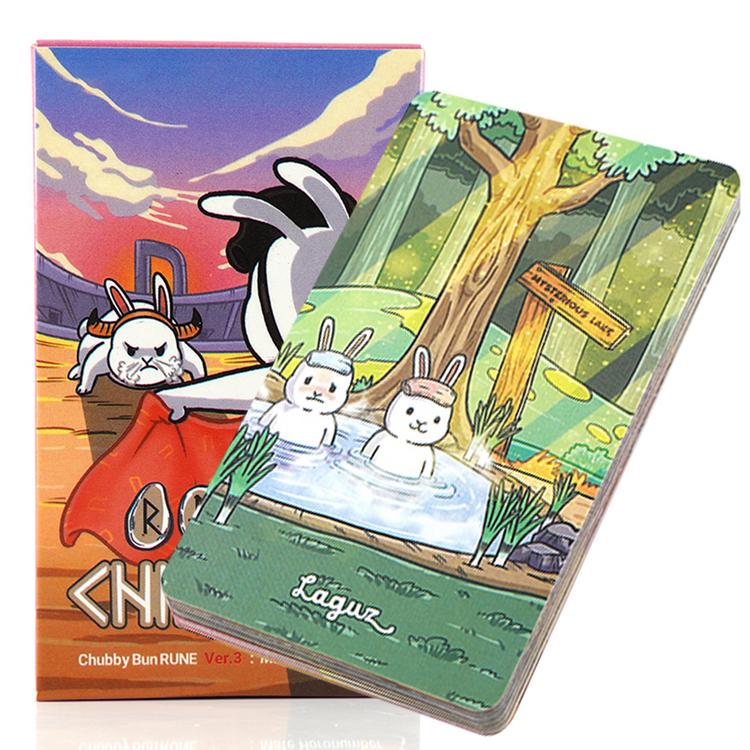 English Chubby Bun Rune Tarot Magic Cards Deck And Guidebook Read Fate Family Party Board Game Oracle Playing Cards Prophet Card