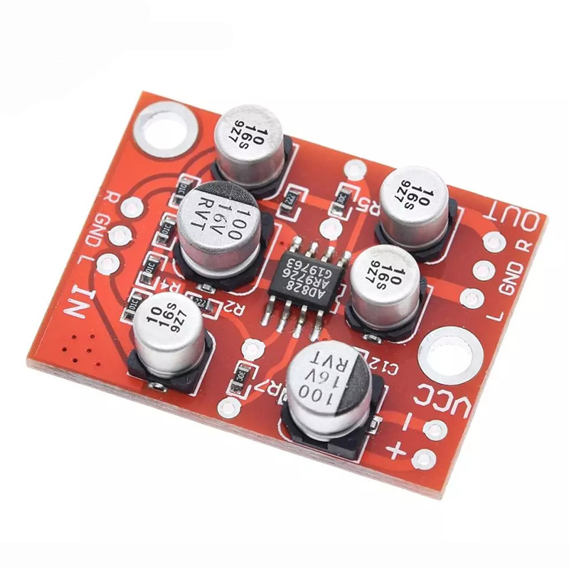 Bảng Tiền Khuếch Đại Âm Thanh Nổi Mô-đun Tiền Khuếch Đại 1 Cái DC 5V-15V 12V AD828
