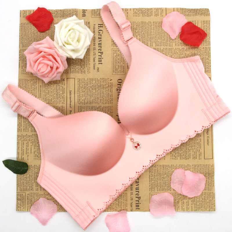 Bra 40D Petal Design No-Wire Peach