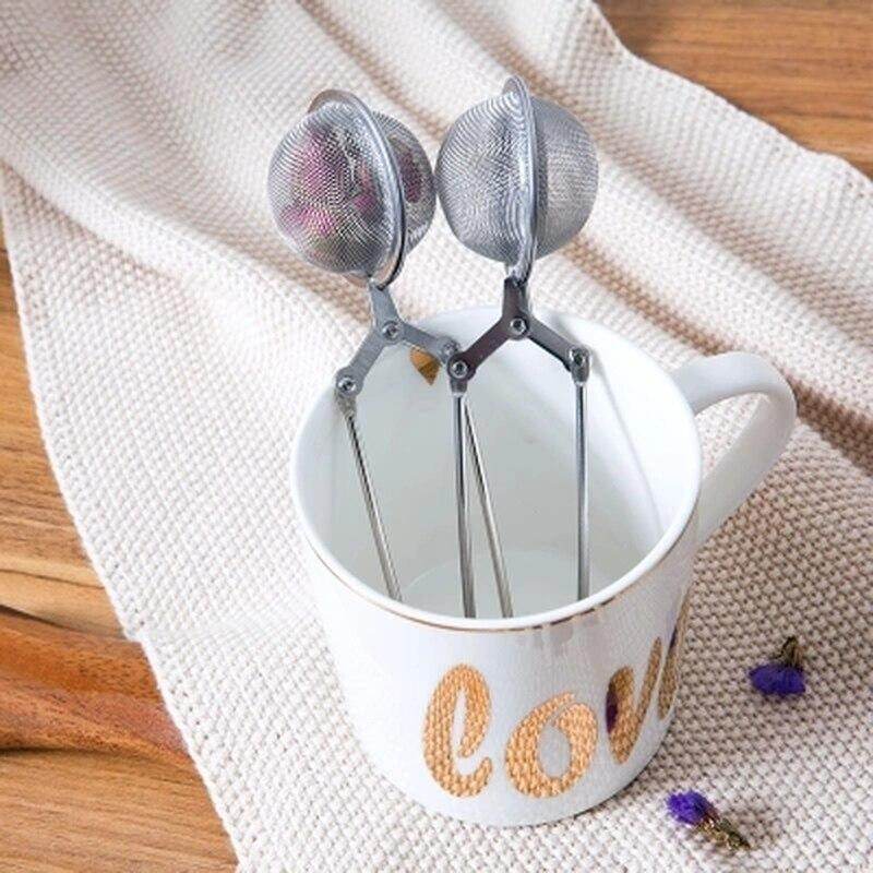 HELLOYOUNG Tea Infuser Stainless Steel Tea Pot Infuser Sphere Mesh Tea Strainer Handle Tea Ball