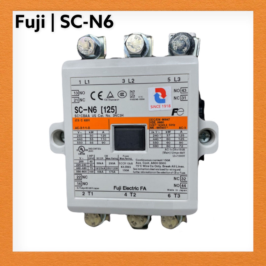 Fuji SC-N6 Contattore Magnetico 110V 1PZ Nuovo - Modello SCN6