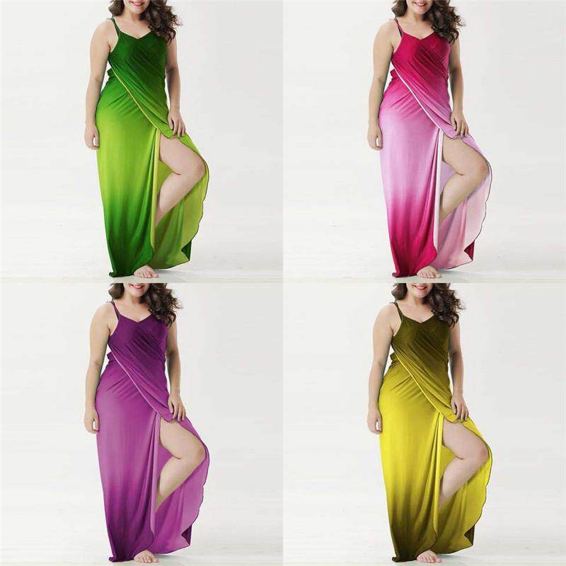 Gợi Cảm Nữ Gradient Bãi Biển Dài Váy che Ngoài Trời Chống Nắng Sling Đầm Sarong Quấn Khăn Choàng đa năng Tắm -4XL