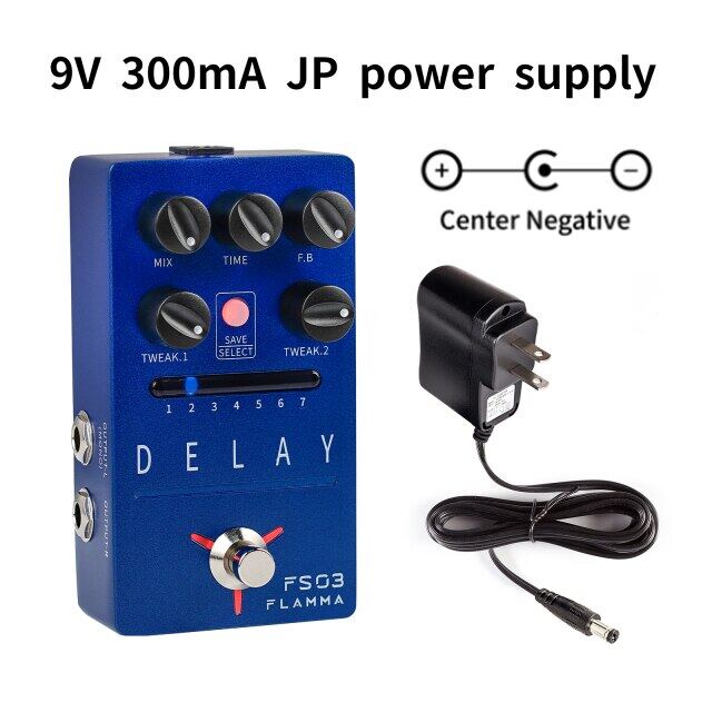 FS03กีตาร์ Delay Effects Pedal สเตอริโอ Delay Pedal 6 Delay Effects
