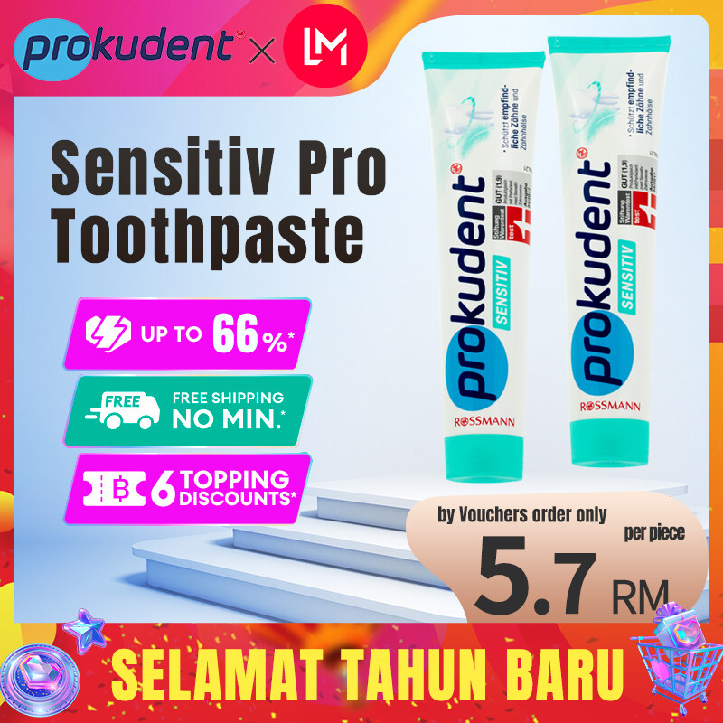 prokudent Sensitive Pro Toothpaste [Bundle 2] against teeth and gum ...