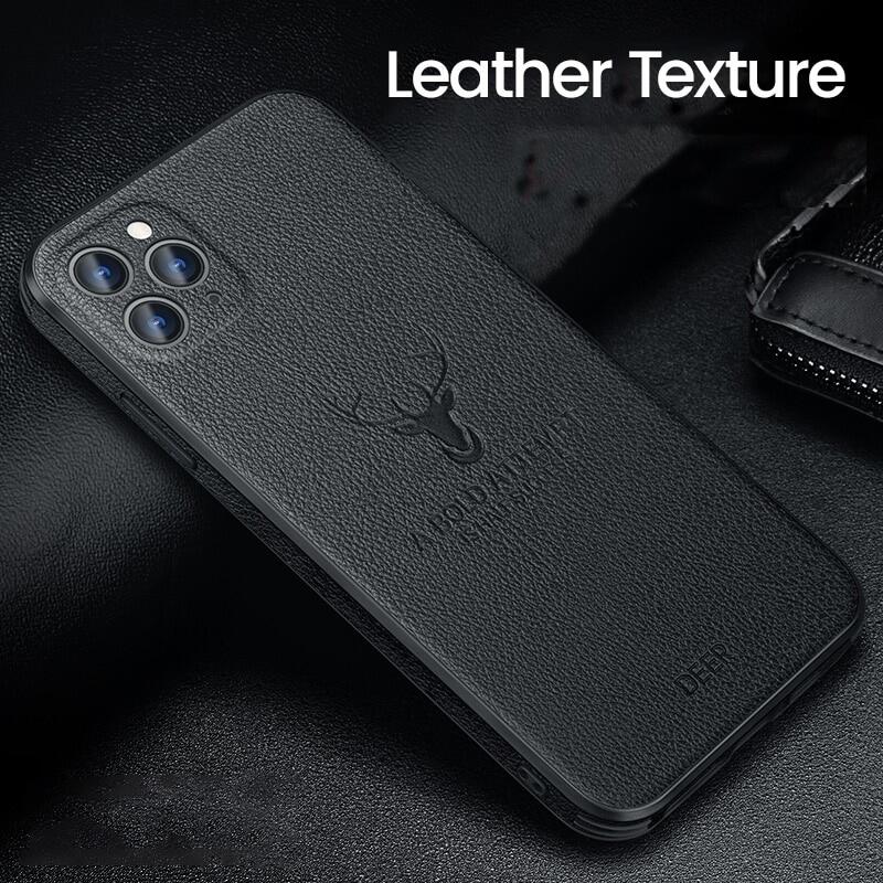 High quality Leather Square Frame Case For iPhone 15 pro max 14 pro max 14 plus 13 pro max 12 11 Pro Max 12Mini Deer Camera Protection Shockproof Cover Cases iphone 12 pro max casing