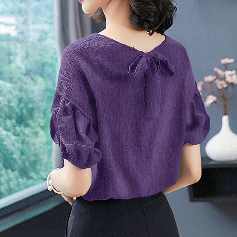 Short-sleeved Chiffon Shirt Women's 2022 Summer New Large Size Women's Loose T-shirt Top Women