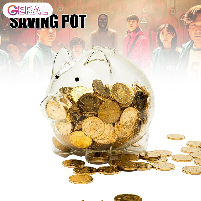 Geral Piggy Bank Transparent Piggy Bank Creative Holiday Gift Decoration for Kids Transparent Piggy Bank Creative Holiday Gift Decoration Useful Piggy Bank Kids Children