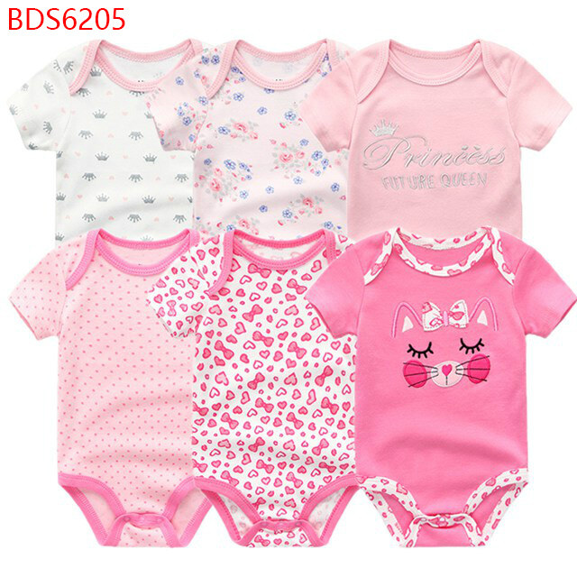 Kiddiezoom 6 Miếng Áo Liền Quần Trẻ Em Quần Áo Sơ Sinh