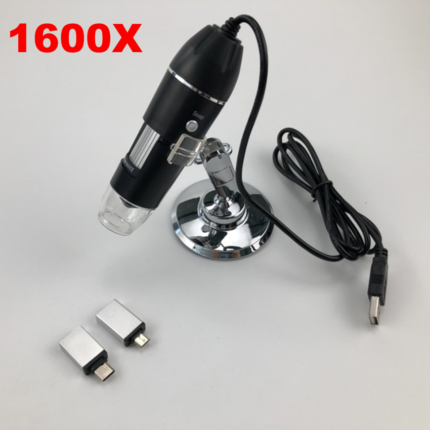 1600X Digital Microscope Camera 3in1 Type C USB Portable Electronic Microscope For Soldering LED Magnifier For Cell Phone Repair