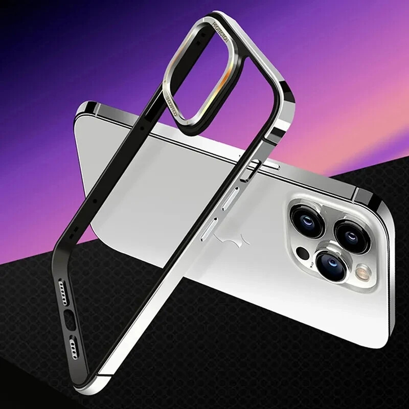 Metal Frame Protective Case For iPhone 15 Pro Max 15 Plus TPU Silicone Edge Bumper Shell For iPhone 15 Pro 14 Pro 14 Pro Max Phone Case Cover
