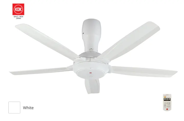 Kdk Ceiling Fan 56 Inch 5 Blade Remote Control K14y5 Wt K14y5 Gy
