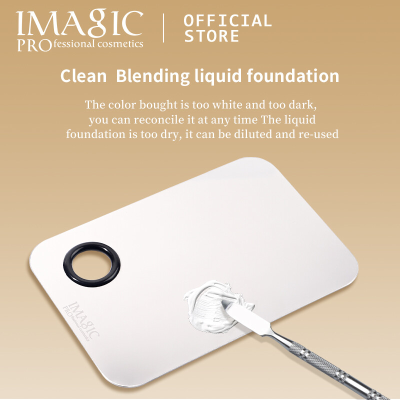 IMAGIC Professional Makeup Palette Beauty Stainless Make Up Nail Eye Shadow Foundation Mixing Palette