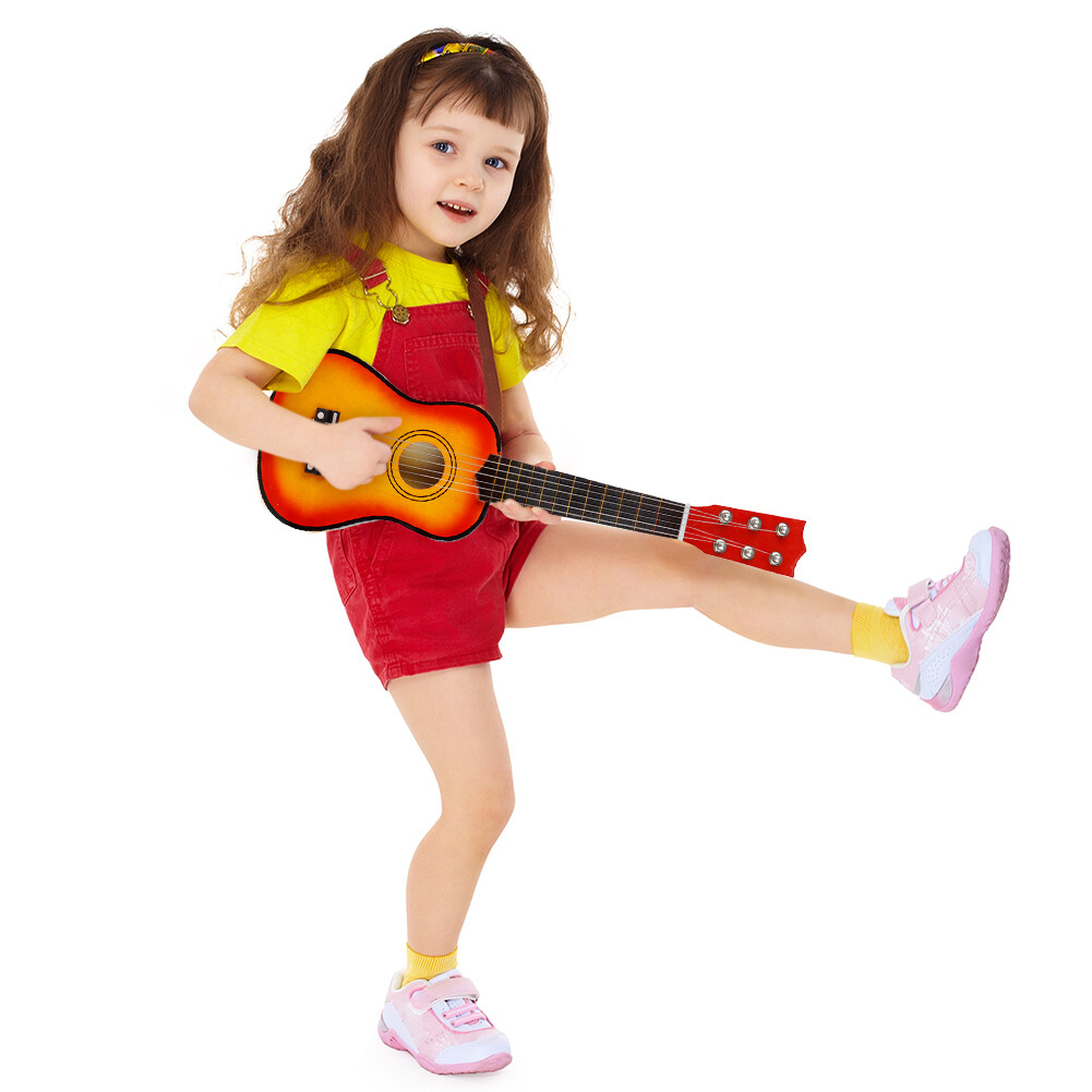 (Có Sẵn) Đàn Ghi-ta Mini Tiện Dụng 21 Inch 6 Dây Đàn Ukulele Đồ Chơi Học Tập Cho Trẻ Mới Bắt Đầu