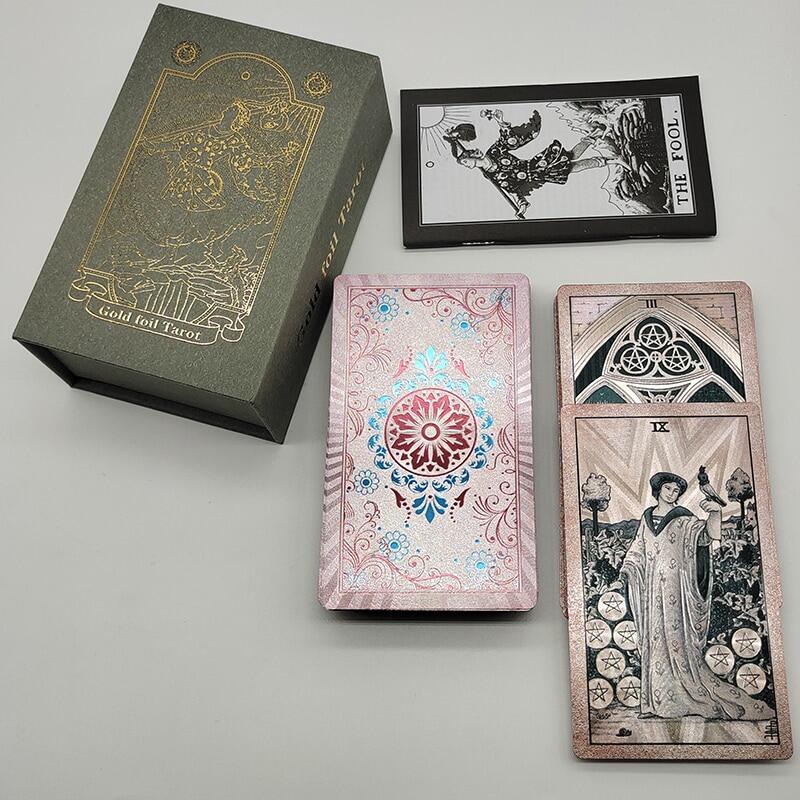 Classical Foil Waterproof Tarot Cards With Megnet Box As Special Gift