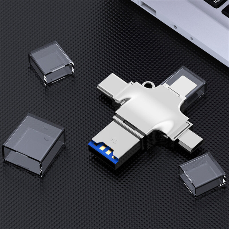 Bộ Chuyển Đổi 4 Trong 1 Đầu Đọc Thẻ Thẻ Micro Usb 3.0 Micro Sd Đến Đầu Đọc Thẻ Usb Đầu Đọc Thẻ Bộ Chuyển Đổi Otg Tương Thích Cho Iphone
