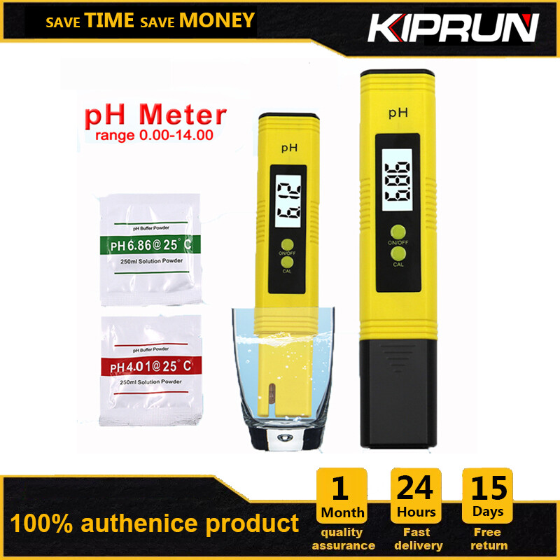[Ready Stock] KIPRUN Digital LCD PH Meter Pen, Digital TDS Tester TDS EC Water Purity PPM Filter Temperature Tester Pen, Tester Accuracy 0.1 Aquarium Pool Water  Urine Automatic Calibration