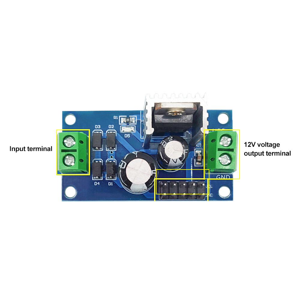 DM Mô-đun Cấp Nguồn Ổn Định LM7812 12V Mô-đun Điều Chỉnh Ba Đầu Cuối