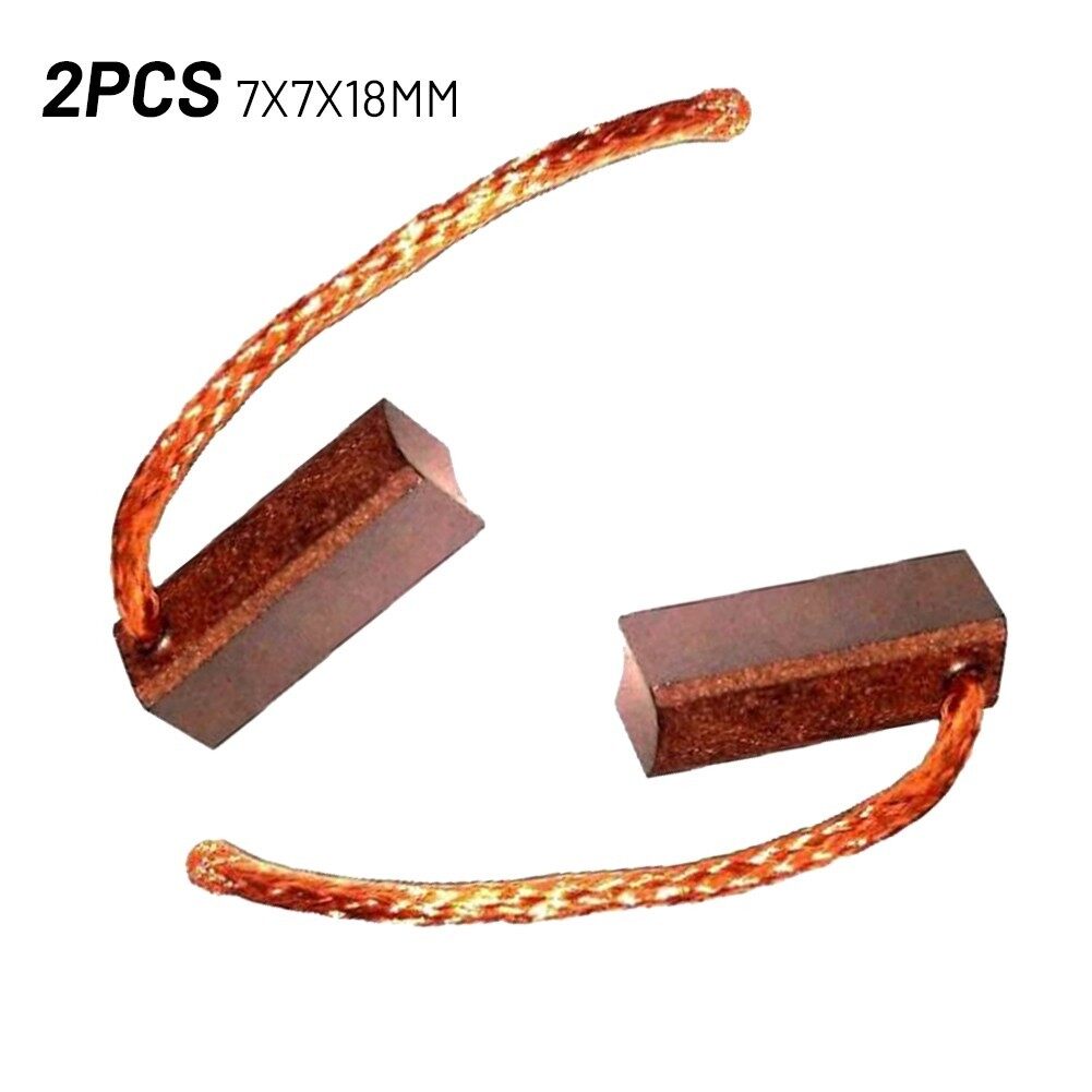 2x Carbon Brush 7x7x18mm Carbon Brushes Durable Part Replacement Set 2 Pcs