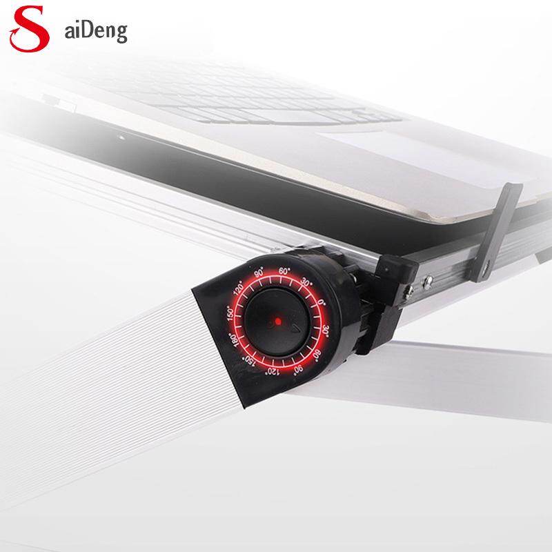 Laptop Stands Foldable Adjustable Laptop Desk Computer Table Stand Tray Notebook PC Folding Desk Table Aluminum Alloy