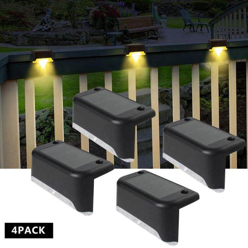 4PCS/8PCS Năng Lượng Mặt Trời Sàn Đèn Ngoài Trời Năng Lượng Mặt Trời Bước Đèn Cảm Biến Chuyển Động Đèn Cầu Thang Ánh Sáng Ngoài Trời Không Thấm Nước LED Trang Trí Sân Vườn Cảnh Quan Ánh Sáng