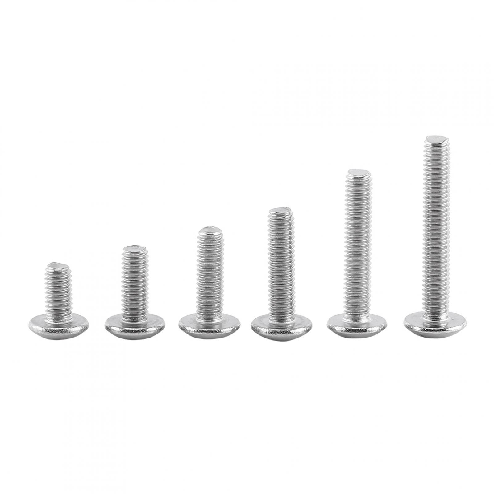 250pcs M3 304 Stainless Steel Screws Bolt With Hex Nuts Assortment