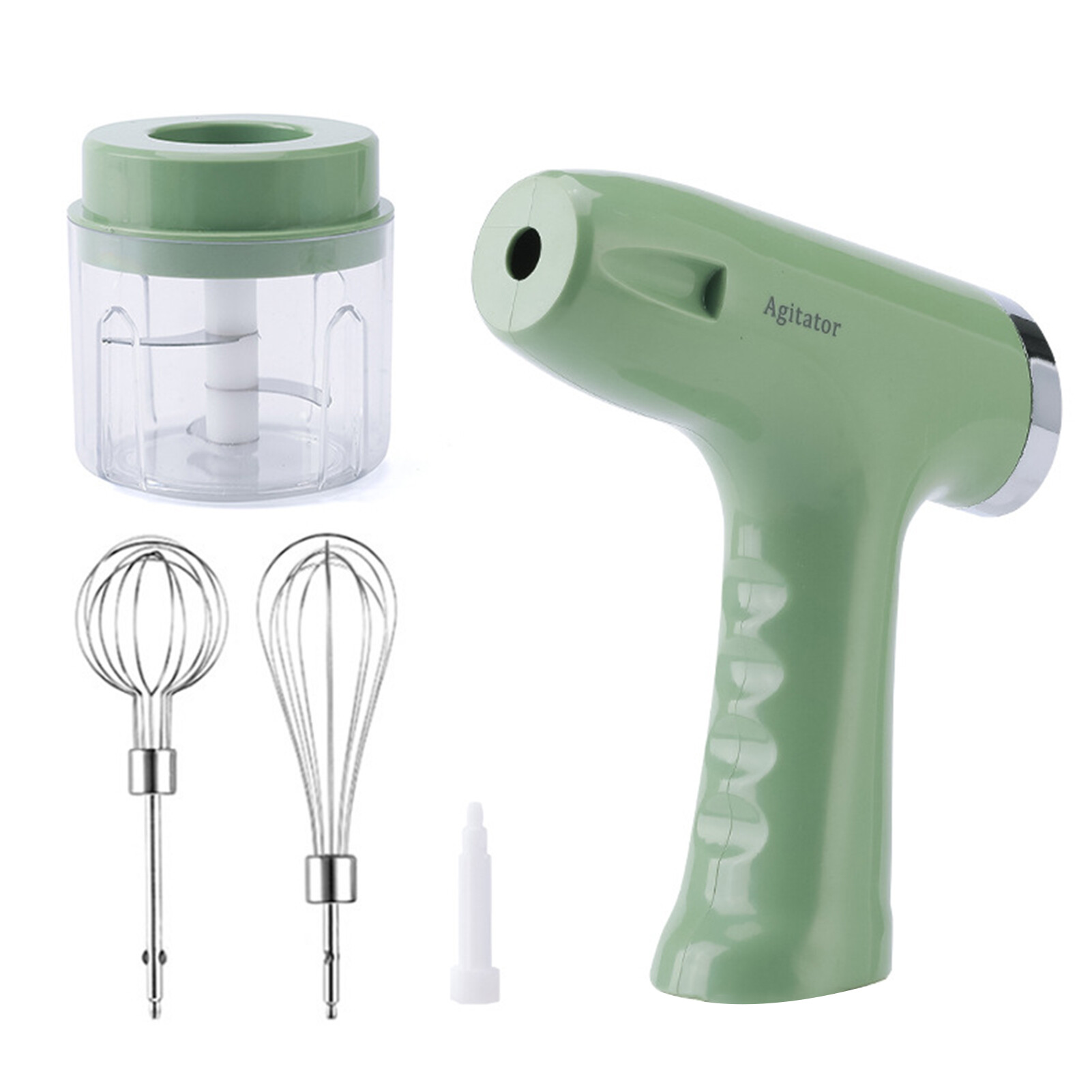 Terylin 1200mAh Electric Egg Beater 5 Speeds Multi-functional Stainless Steel USB Rechargeable Handheld Mixer Kitchen Tool 1200mAh Useful Electric