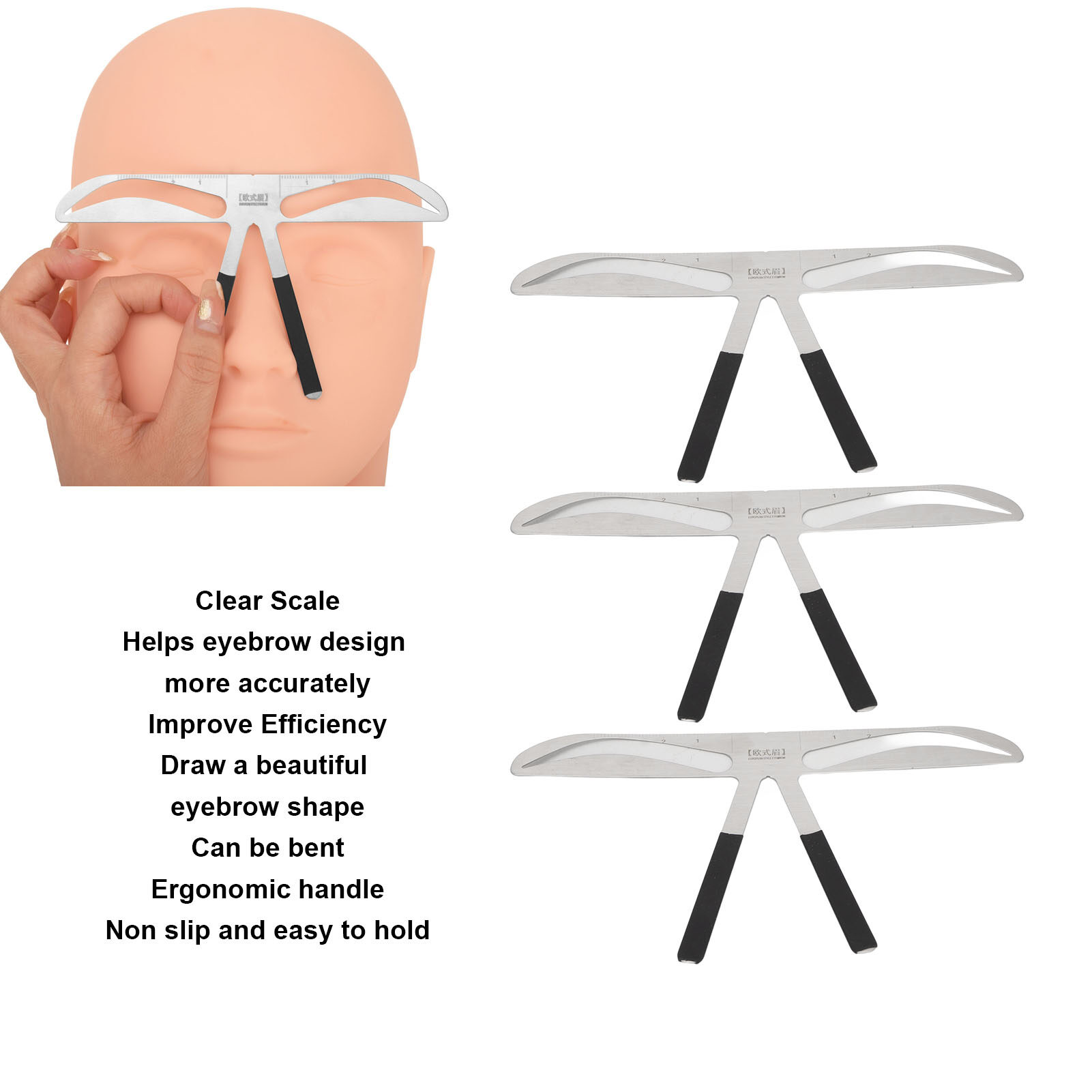 Khuôn kẻ chân mày, định hình thước đo Lông Mày Chuyên Nghiệp linh hoạt di động cho nhà cho microblading