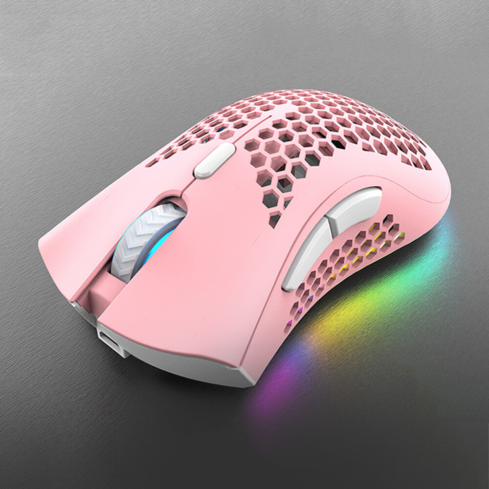 Chuột Không Dây Có Đầu Thu USB Chuột Quang RGB Chiếu Sáng Công Thái Học DPI 3 Cấp Với Bánh Xe Cuộn 2 Nút Bấm Tích Hợp 400MAh Công Suất Cao Pin Sạc Được Cho Máy Tính Xách Tay Máy Tính E-thể Thao Di Động