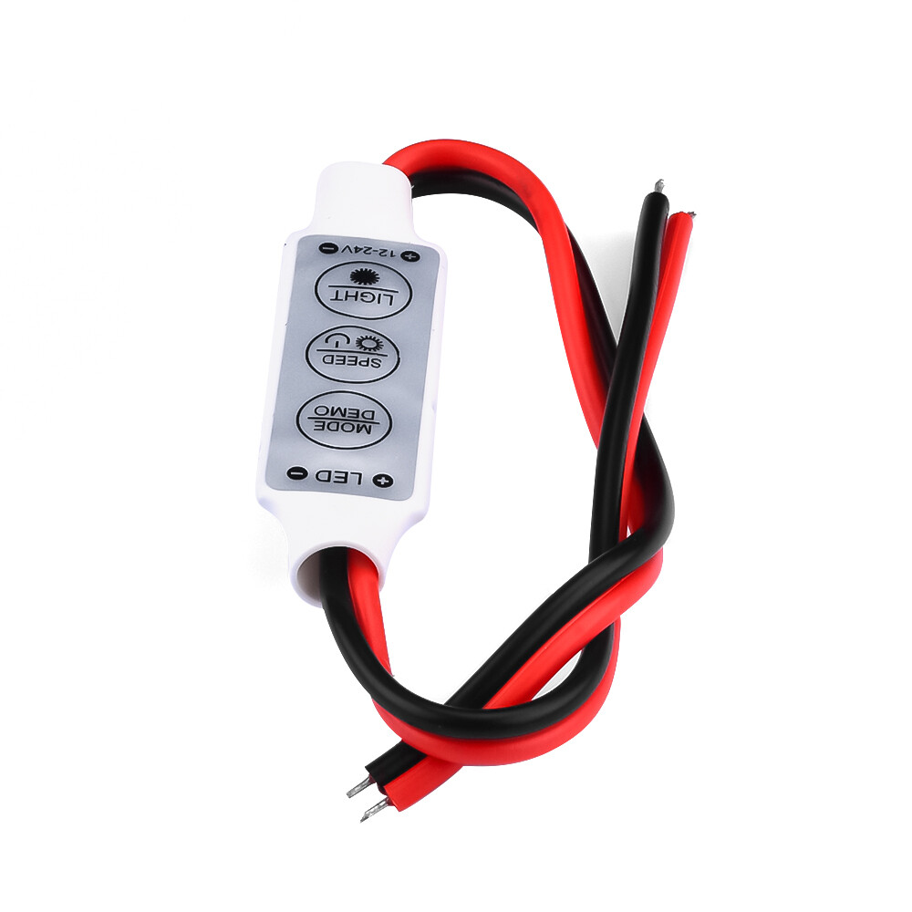LANGTU Mini 12V Dải Đèn LED Bộ Điều Khiển Làm Mờ Với Công Tắc 3528 5050