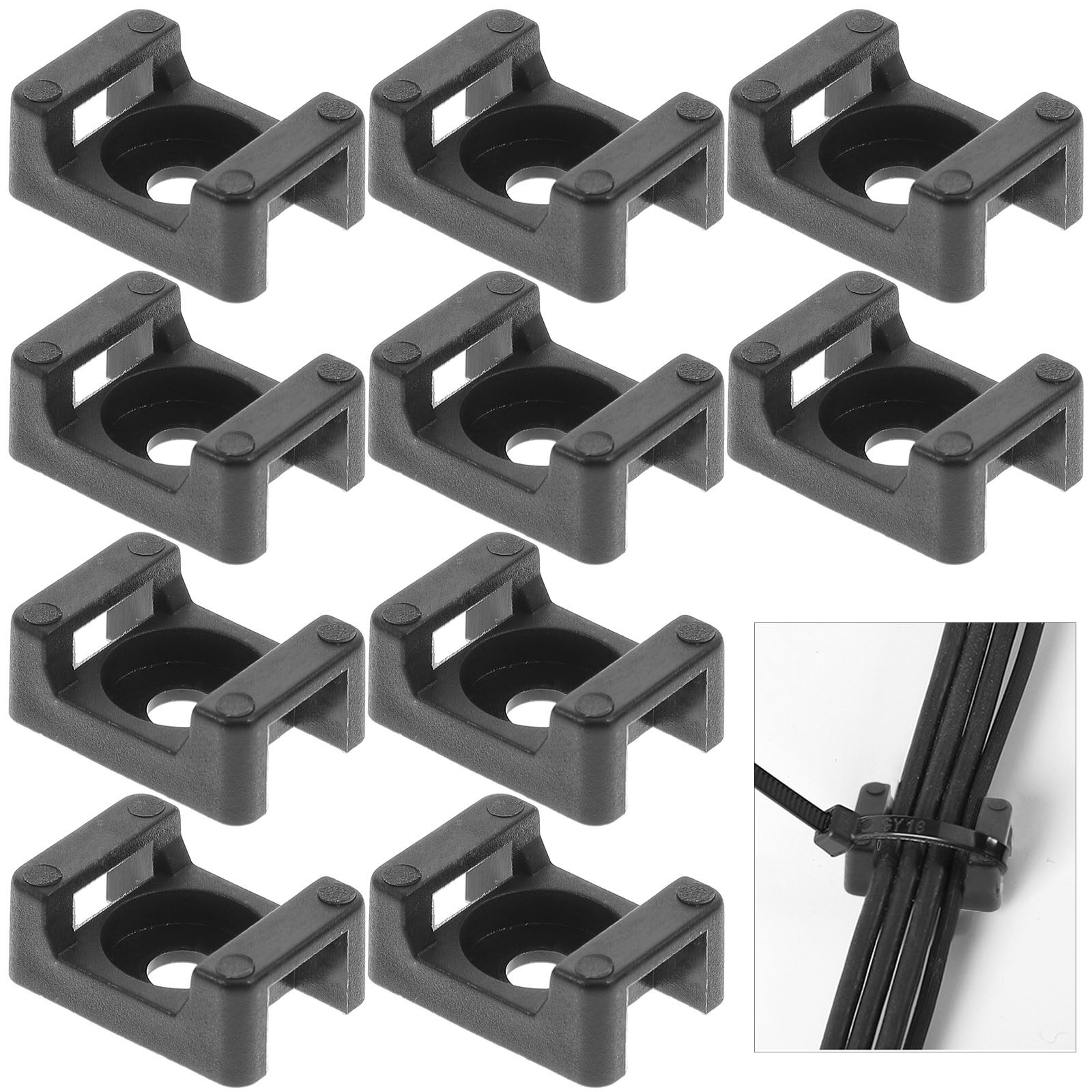 Eshopdeal【Ready Stock】500pcs Cable Zip Tie Mounts Saddle Type Wire ...