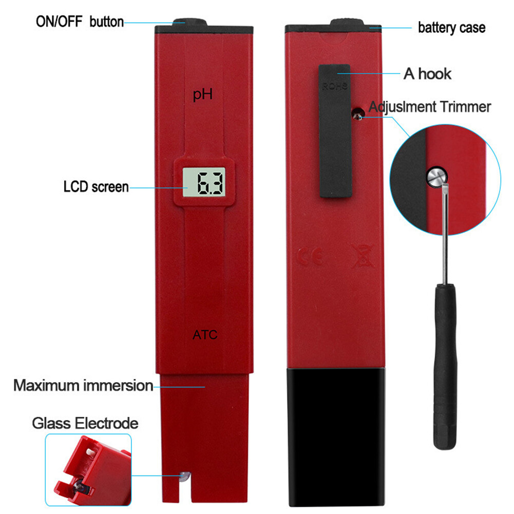 Baicai Kitchen High-precision Backlight PH Meter Pen Pool Water Quality Test Tool with ATC