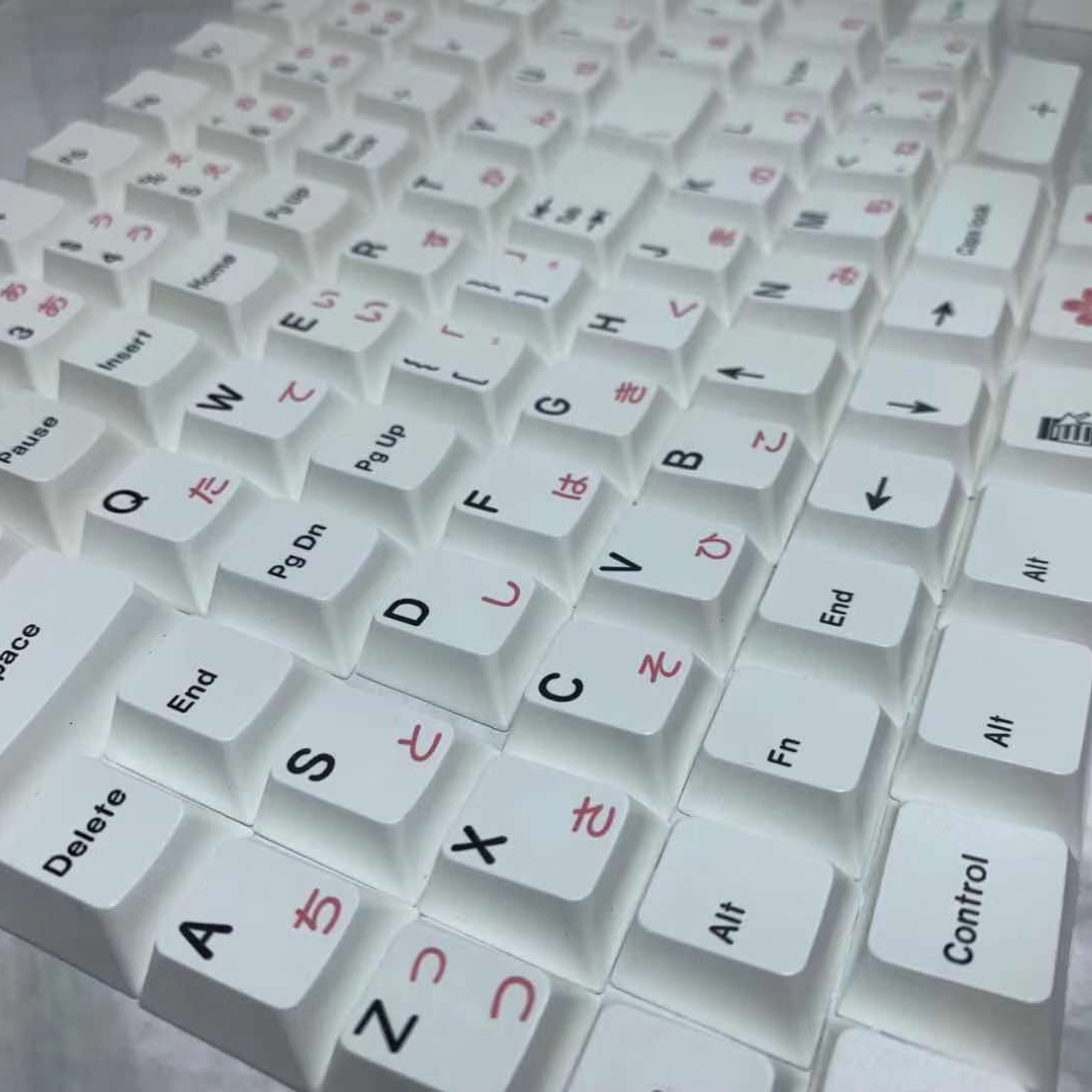 Caiyunx Sublimation PBT Bàn phím cơ Keycap được cá nhân hóa tùy chỉnh Tiếng Nhật 132 PCS