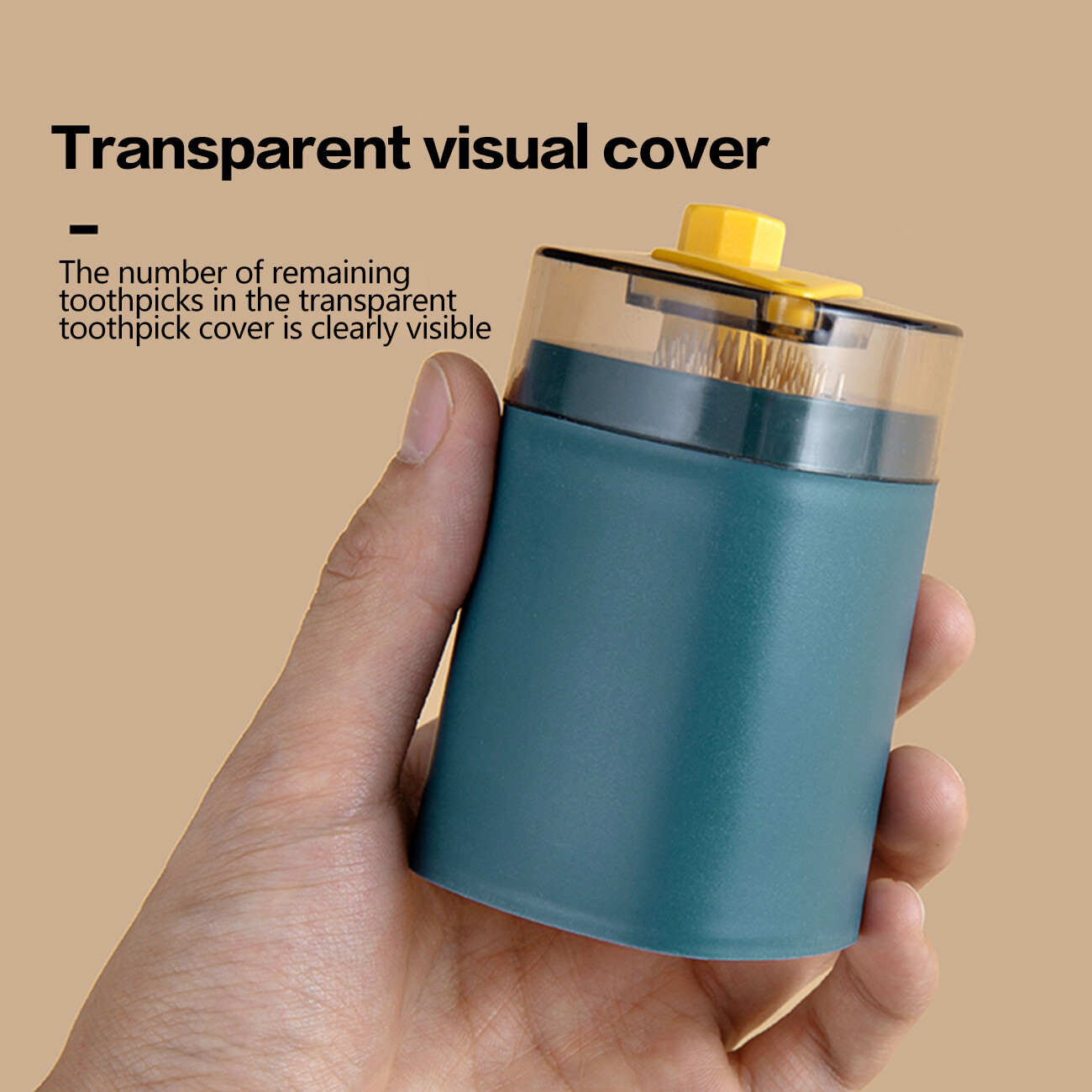 CNMF Press-type Toothpick Box Automatically Pops Up Toothpicks Portable Toothpick Holder
