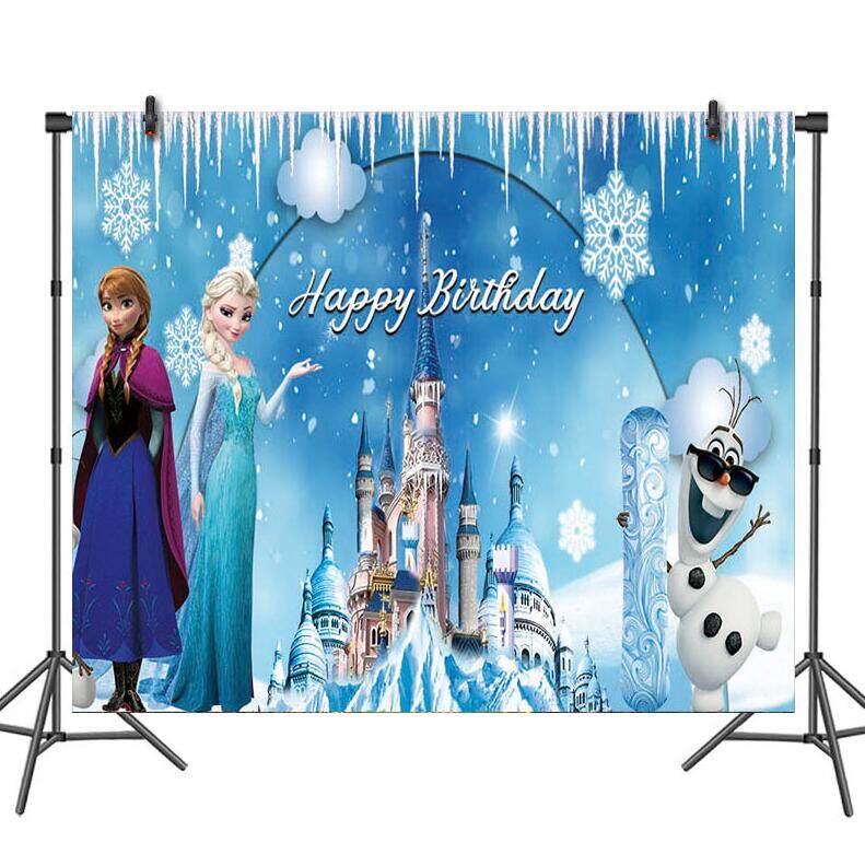 Frozen Princess Aisha Castle Backdrop for Children's Birthday Party ...