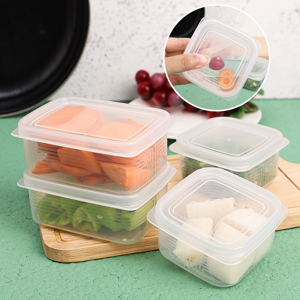 Polocat Food Container Stackable Freezer Organizer Freezer Layer Storage Box Refrigerator Kitchen Finishing Plastic Crisper