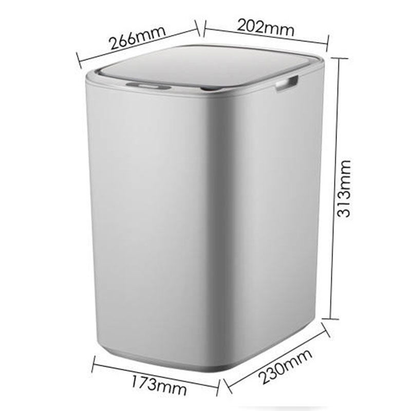 Intelligent induction trash can with lid large capacity stainless steel trash can