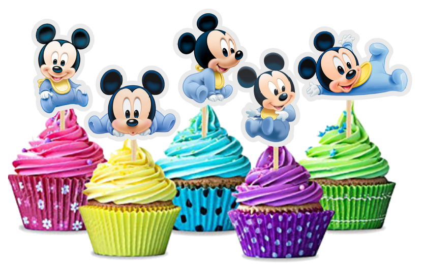 25pcs Baby Mickey Cupcake Topper Lazada