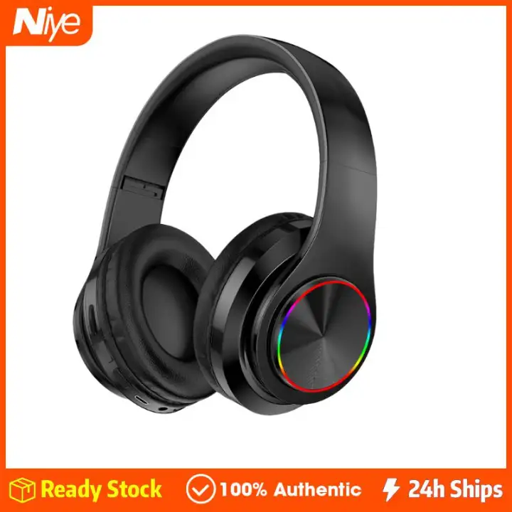 Hot Sale Niye Foldable Wireless Bluetooth Stereo Headset With Built In Mic Tfcard Surpport Sd Card For Pc Phone Audio Lazada Singapore