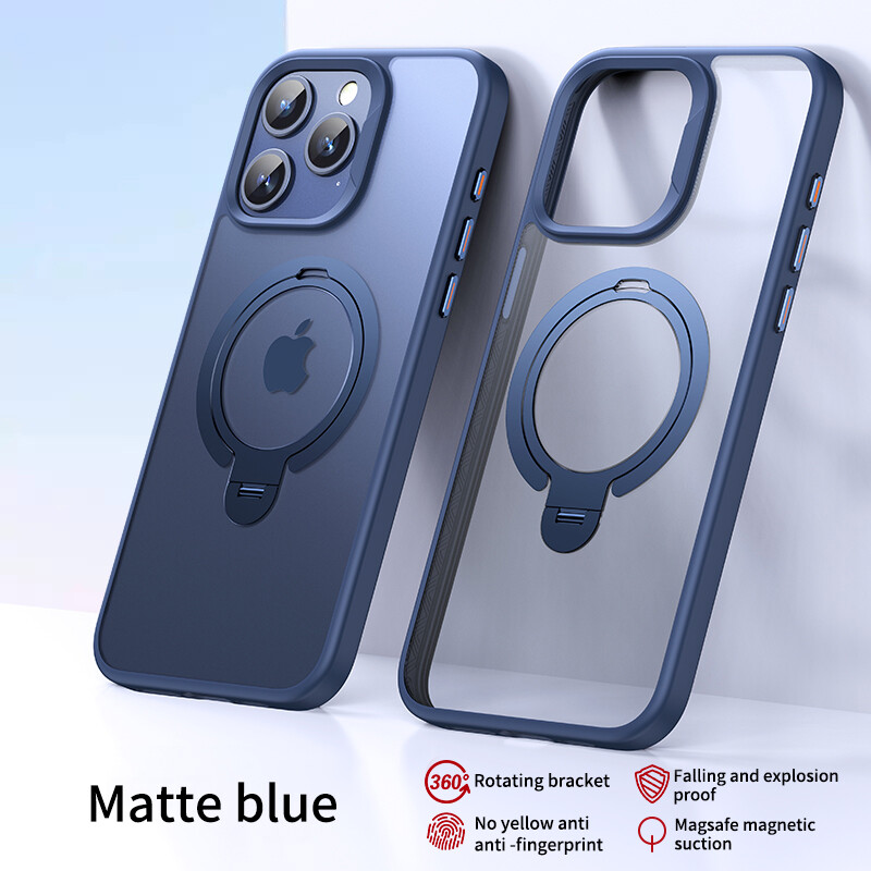 For Apple iphone 15 Pro Max 14 Pro iphone 13 Pro Max Case with 360° Rotatable Magnetic Shockproof Armor Ring Stand [Compatible with Magsafe] [Military-Grade Protection] Back Solid Hard PC Case for iphone 12 Pro Max 15 Plus Cover