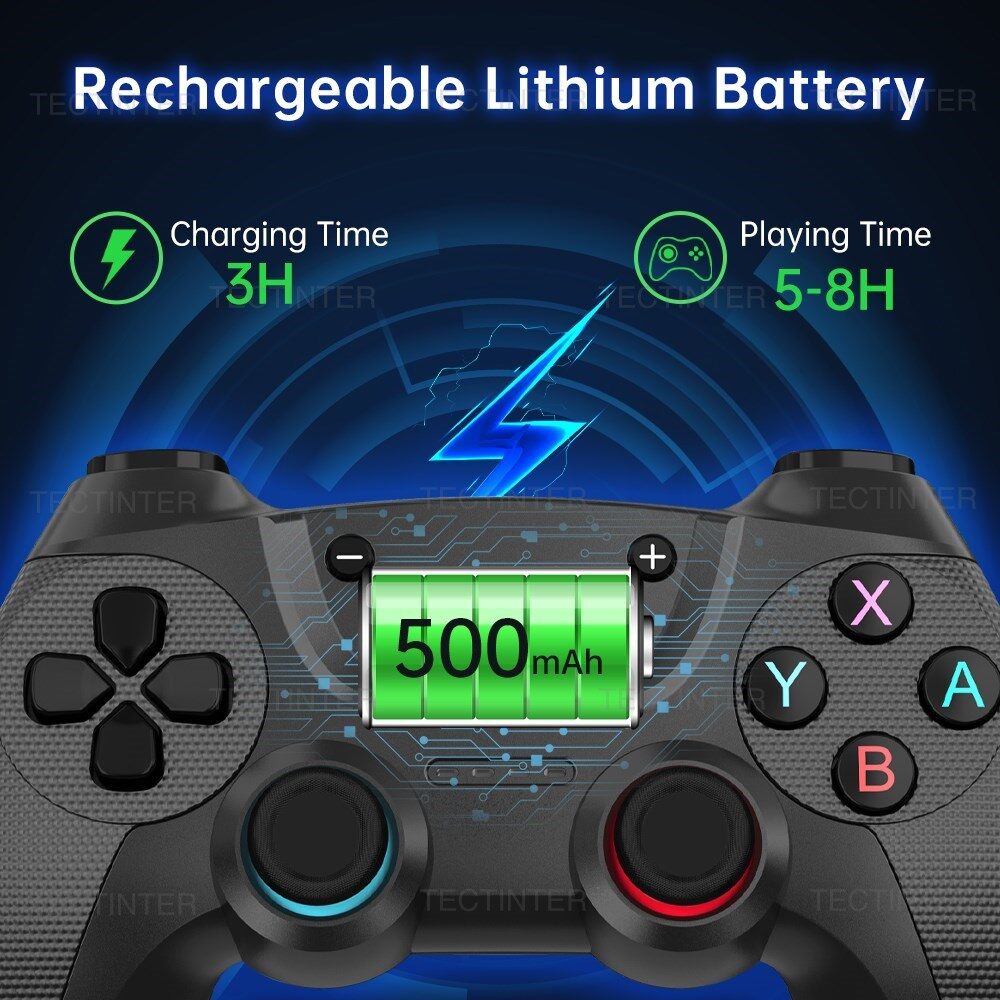 Narsta Tay cầm chơi game không dây hỗ trợ tay điều khiển Bluetooth tương thích với bộ chuyển đổi Nintendo Pro/ Switch OLED/Switch Lite PC Controle phím điều khiển