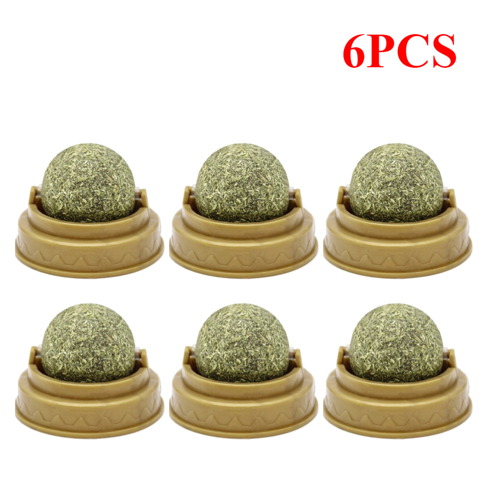 DUDU Pet Pure Natural Mint Leaf Rotating Interactive Cat Toys Kitten Removal Hairball Toys Can Be Sticky On Wall Teeth Cleaning Catmint Toy for Kitty Playing Chewing