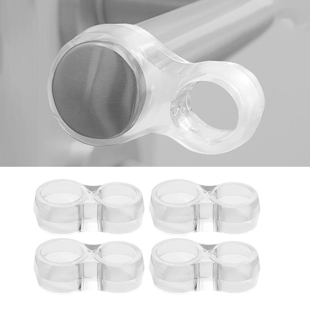 1/5 Miếng Chặn Cửa Vòng Chống Va Chạm Trong Suốt Miếng Bảo Vệ Tường Miếng Đệm Cao Su Bảo Vệ Trẻ Em An Toàn Cho Tay Cầm Giảm Xóc