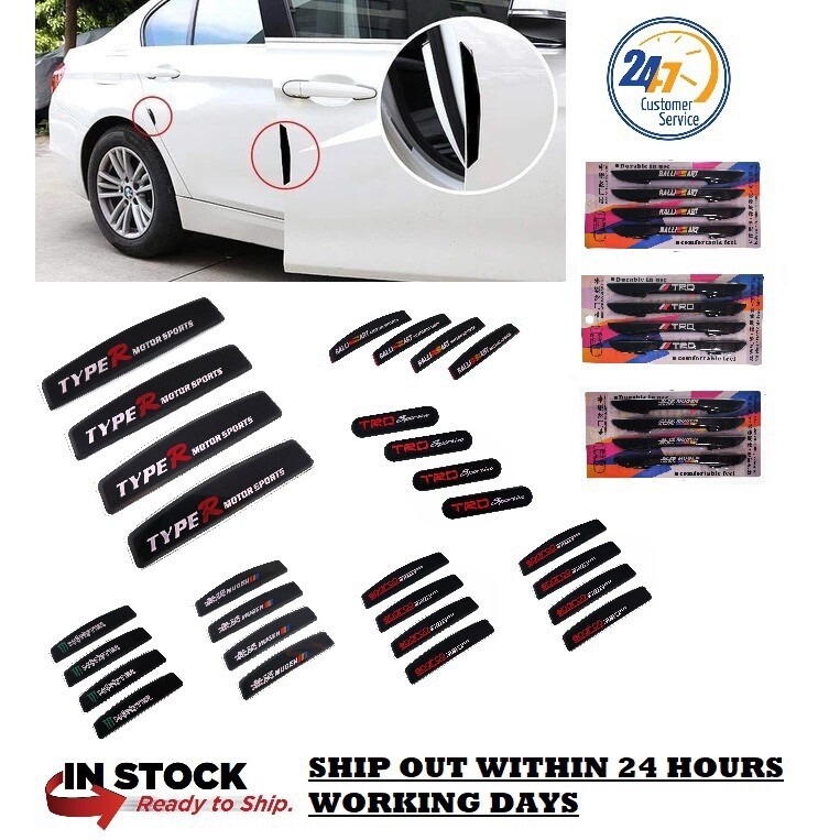 4 Pcs Set Car Door Anti Collision Strip Guards Doors Side