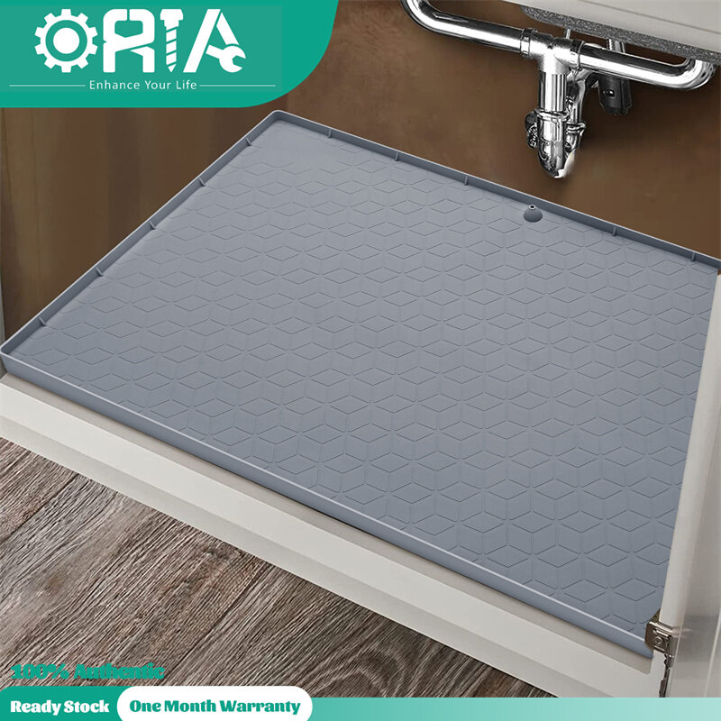 ORIA Under Sink Mat 86 x 55cm Silicone Mats for Kitchen Counter Fit 36