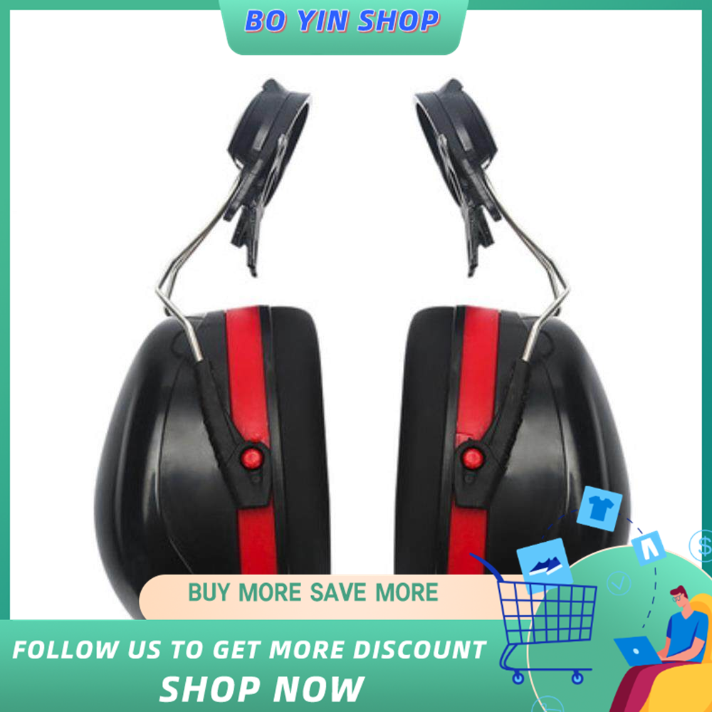 Hard Hat Mounting Ear Muffs Cap Mount Protective Earmuffs Noise Reduction Ear Covers Noise-cancelling Helmet Attachable Earmuffs Ear Defenders Anti-Noise Ear Protectors