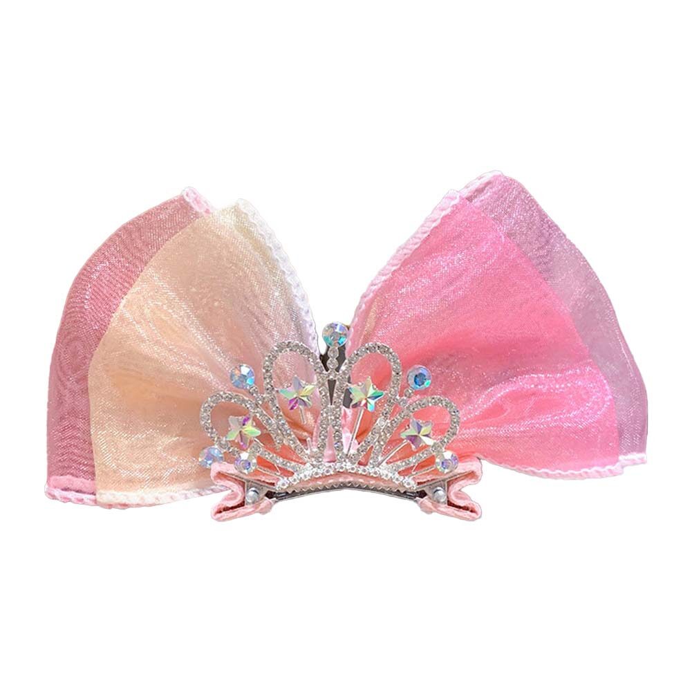 Girls Crown Bow Tiara Kids Braided Hair Rope Ribbon Crown Hair Clip