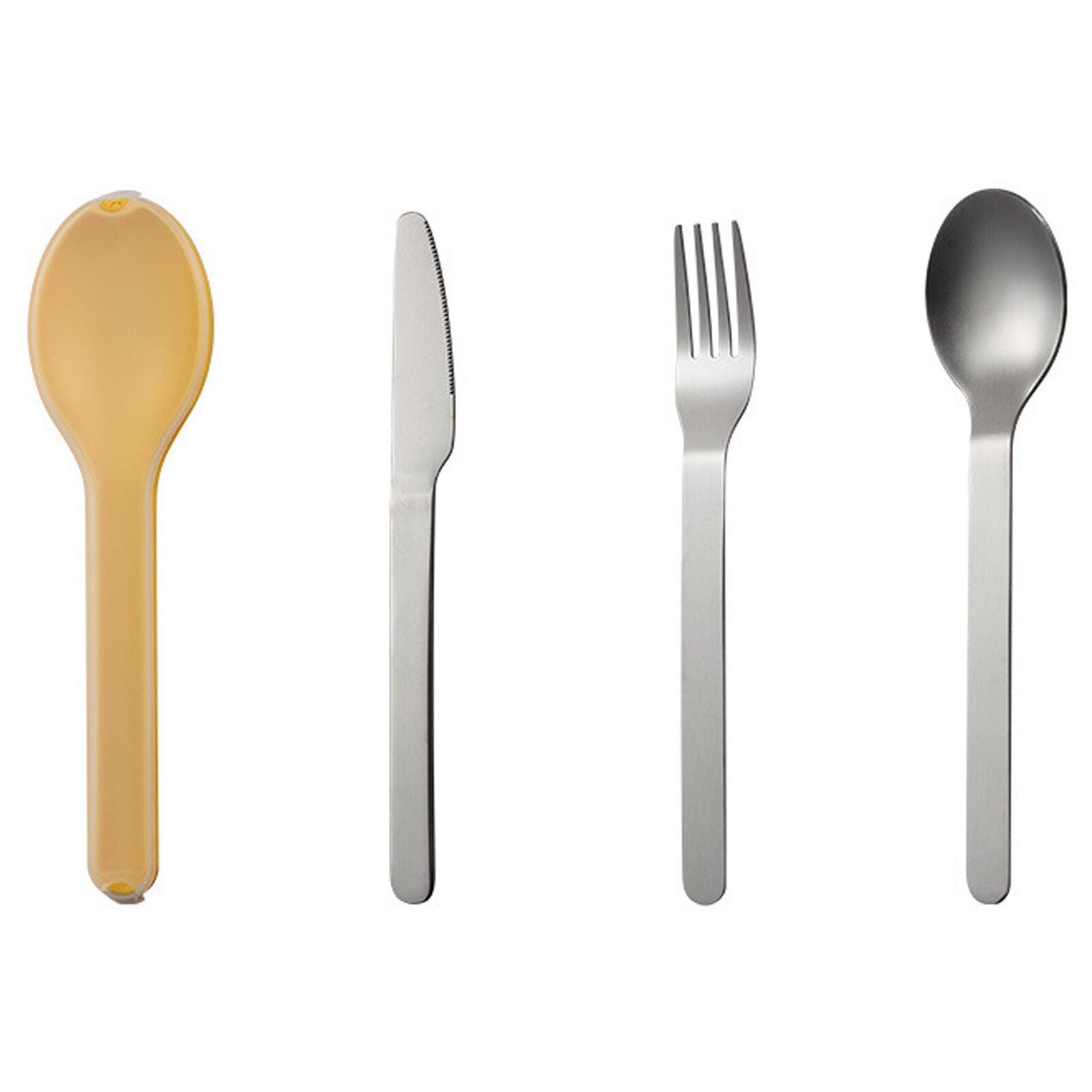 Sanwood® 1 Set Cutlery Set Rustproof Non-slip Stainless Steel Long Handle Spoon Fork Cutter Tableware Set for Camping Cutlery Set Rustproof